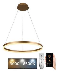 Brilagi - LED ljusreglerad ljuskrona på textilsladd CIRCLE LED/42W/230V 3000-6500K + +Fjärrkontrol