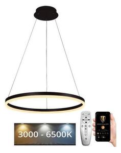 Brilagi - LED ljusreglerad ljuskrona på textilsladd CIRCLE LED/42W/230V 3000-6500K + +Fjärrkontrol