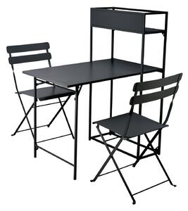 Tourra Liten Balkonggrupp och balkongset 2-sits - Cafeset balkong terrass - Svart