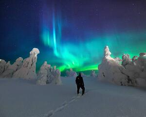 Fotografi Aurora Borealis / Northern Lights, Iso-Syöte, Samuli Vainionpää