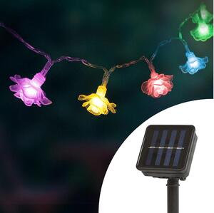 LED solcellsljusslinga med sensor 20xLED 2,3m IP44 Flerfärgad