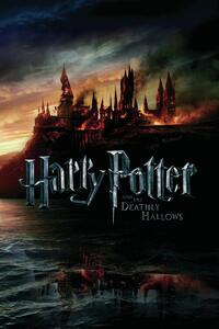 Konsttryck Harry Potter - Hogwarts in fire