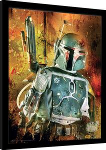 Inramad poster Star Wars - Boba Fett Painted