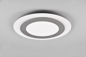 Trio Lighting Morgan LED plafond 45 cm vit/ borstad stål -