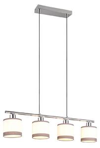 Trio Lighting Davos taklampa 4L E14 krom/ vit -