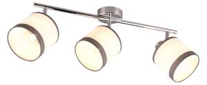 Trio Lighting Davos spotlight 3L E14 krom/ vit -