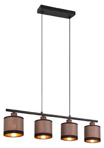 Trio Lighting Davos taklampa 4L E14 mattsvart/ greige -