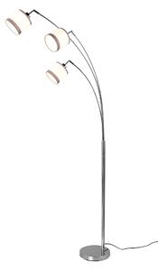 Trio Lighting Davos golvlampa 3L E14 krom/ vit -