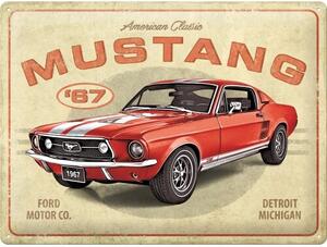 Metallskylt Ford Mustang - GT 1967 Red