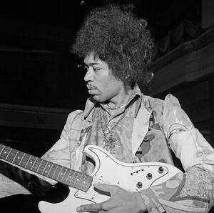 Fotografi American guitarist, composer and singer Jimi Hendrix