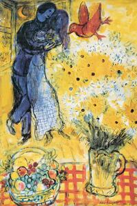 Poster, Affisch Chagall - Lovers & Flowers