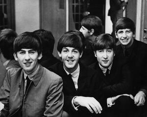 Fotografi GEORGE HARRISON, PAUL McCartney, JOHN LENNON and RINGO STARR, London, UK, 1963