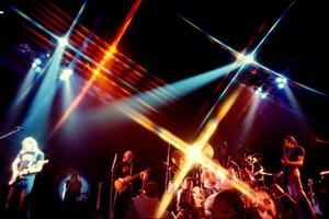 Fotografi Concert of rock band Pink Floyd, Paris, France, 1977