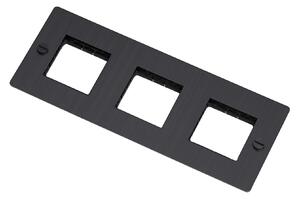 Buster + Punch - 3G Wall Plate Horizontal No Infills Smoked Bronze - Massimo Minale - Brons