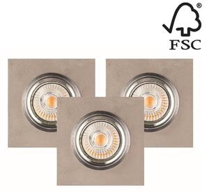 Spot-Belysning 2515336 - KIT 3x LED infälld belysning VITAR 1xGU10/5W/230V betong