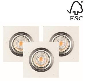 Spot-Belysning 2515337 - KIT 3x LED infälld belysning VITAR 1xGU10/5W/230V betong
