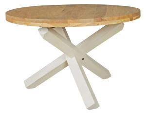 Matbord Wohnling Rund 120 cm massivt trä lantlig stil Akacia - Akacia