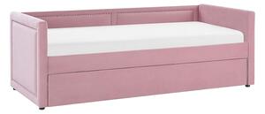 Dagbädd 90 x 200 cm sammet rosa MIMIZAN - Rosa