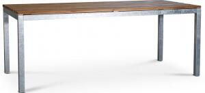 Alva matbord 190x90 cm - Teak / Galvaniserat stål