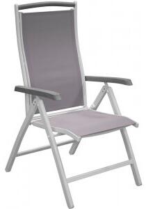 2 st Ebbarp positionsstol vit aluminium - Grå/Vit + Möbelvårdskit för textilier