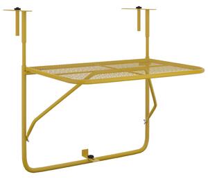 Balkongbord guld 60x40 cm stål