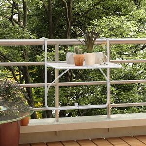Balkongbord vit 60x40 cm stål