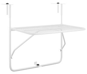 Balkongbord vit 60x40 cm stål