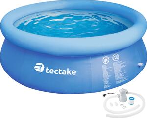 Tectake 402898 pool rund med filterpump ø 300 x 76 cm - blå