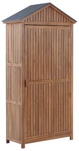 Trädgårdsskåp med Hyllor Akaciaträ 200 x 100 cm Utomhus Beliani