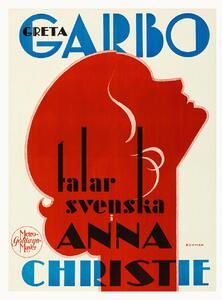 Konsttryck Anna Christie, Ft. Greta Garbo (Retro Movie Cinema), (30 x 40 cm)