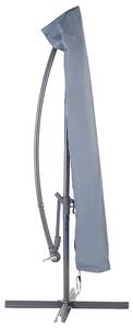 Regnskydd för Parasoll Grå PVC Täckt Tyg 203 cm Beliani