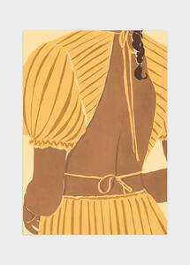 Striped summer dress poster - 30x40