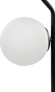 Bordslampa Vit och svart Glasskärm Järnstång 47 cm Ram Enkel Ljus Modern Design Heminredning Tillbehör Vardagsrum Beliani