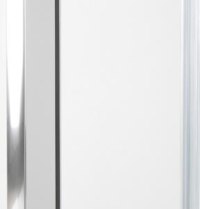 Duschväggar Silver Härdat glas Aluminiumram Dubbeldörr 90 x 90 x 185 cm Modern Design Beliani