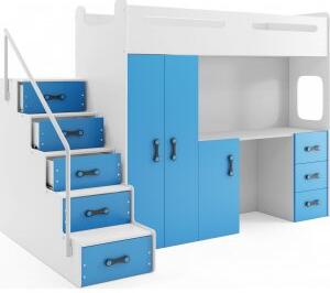Max loftsäng med skrivbord 80 x 200 cm - Valfri färg