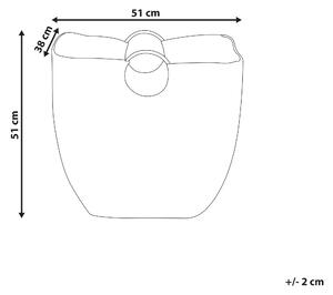 Korg Naturlig Vattenhyacint 51 cm med Handtag Handvävd Behållare Tvättkorg Hemtillbehör Bohemisk Stil Beliani