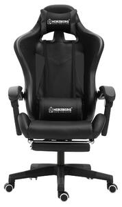 Herzberg HG-8080: Racing Car Style Ergonomic Gaming Chair Svart