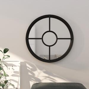 Spegel svart 40x4 cm rund järn för inomhusbruk