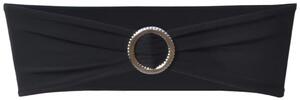 25 st svarta dekorativa stolsband med diamantspänne
