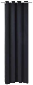 Mörkläggningsgardin med öljetter 270x245 cm svart