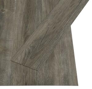 Självhäftande golvplankor 4,46 m² 3 mm PVC grå och brun