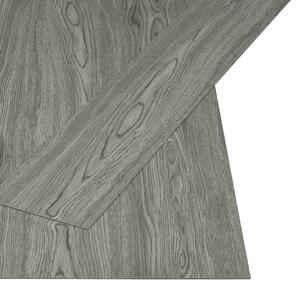 Självhäftande golvplankor 4,46 m² 3 mm PVC grå