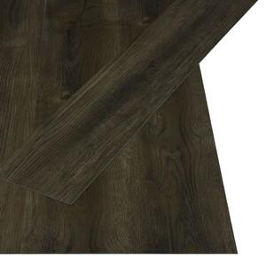 Självhäftande golvplankor 4,46 m² 3 mm PVC mörkgrå
