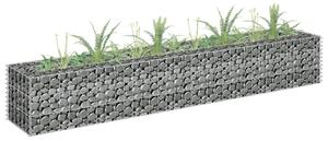 Planteringsgabion upphöjd galvaniserat stål 180x30x30 cm