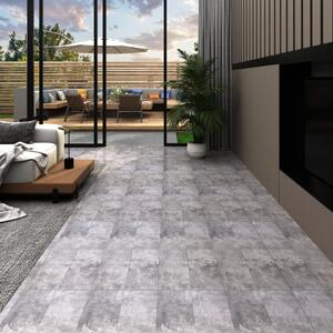Ej självhäftande PVC-golvplankor 5,26 m² 2 mm cementbrun