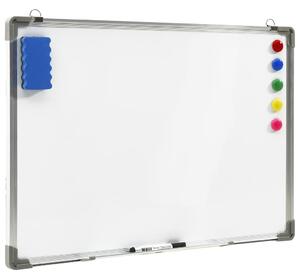 Magnetisk whiteboard vit 90x60 cm stål