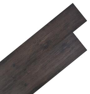 Ej självhäftande PVC-golvplankor 5,26 m² 2 mm ek mörkgrå