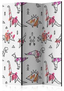 Rumsavdelare / Skärmvägg - Origami Dinosaurs - 135x172