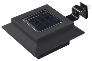 Solcellslampor 12 st LED fyrkantiga 12 cm svart