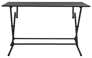 Hopfälbart meshbord 120x60x72 cm stål antracit
